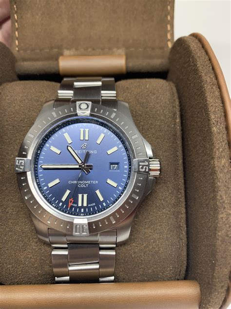 breitling colt 11 automatic|Breitling colt automatic 44mm blue.